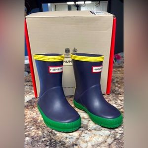 Hunter classic color block rain boots - toddler size 5/6